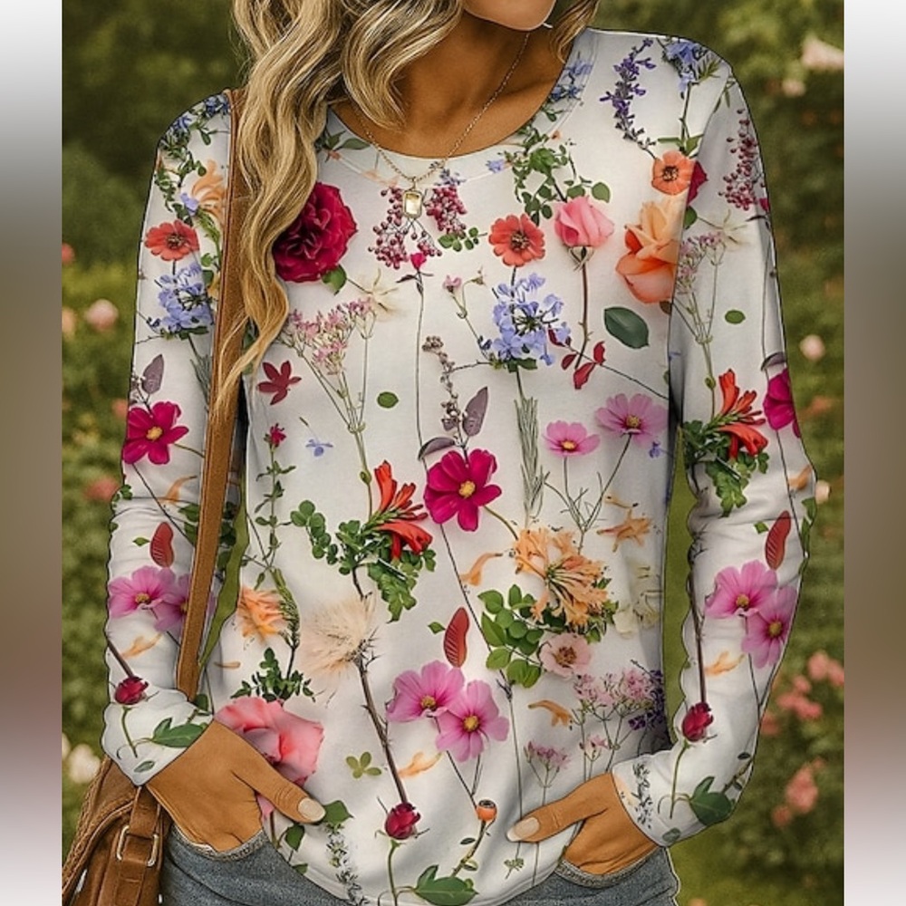 4XL floral top